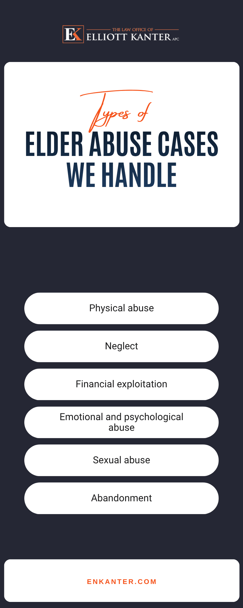 Elder Abuse Cases We Handle Infographic